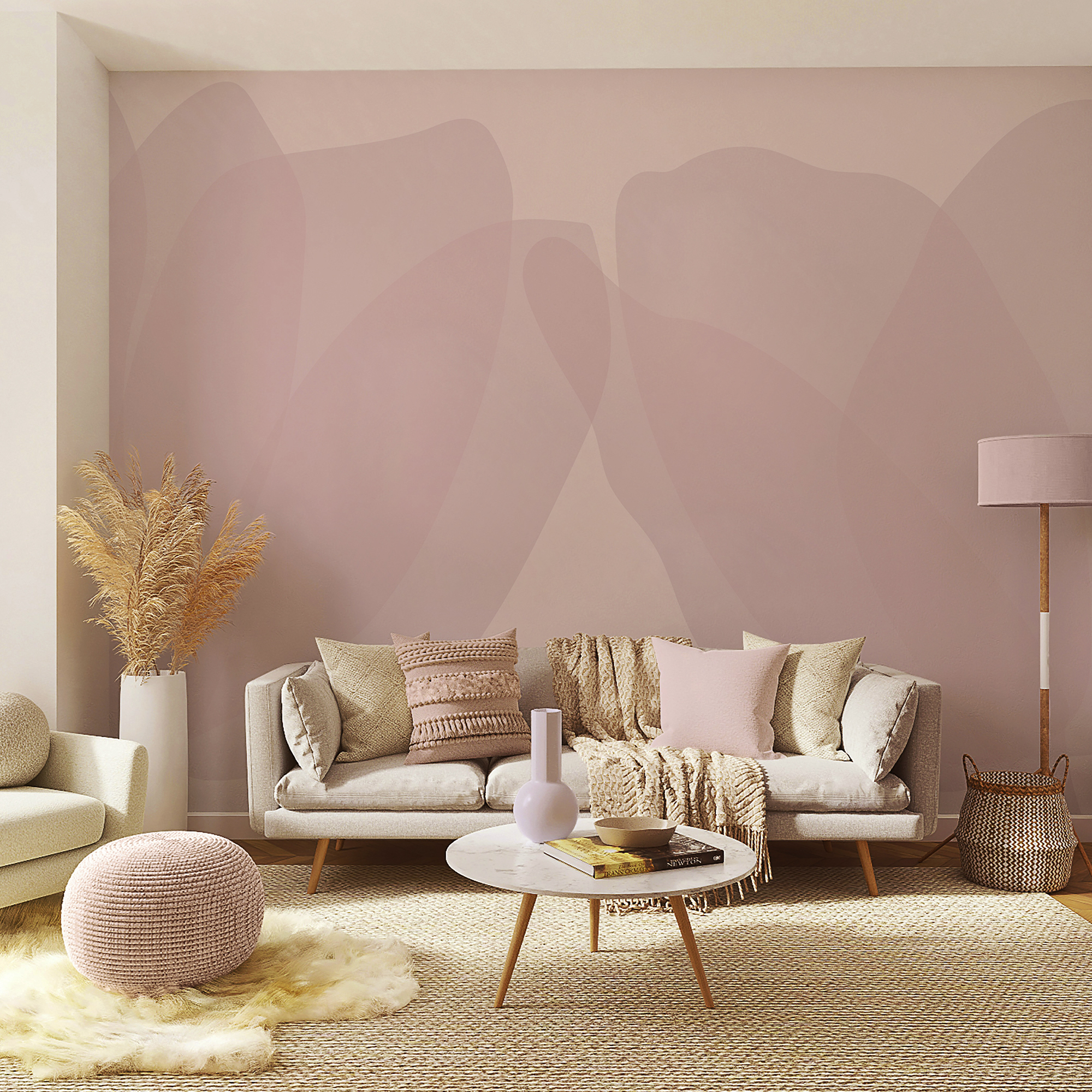 Sfondo rosa e bianco