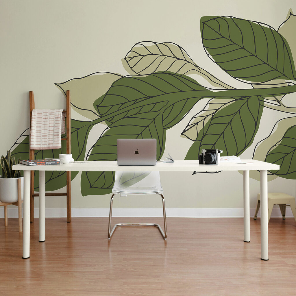 Pianta a foglia verde con linee nere