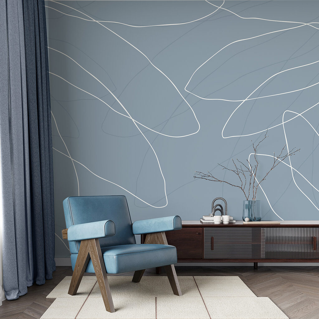 Sfondo blu con linee bianche