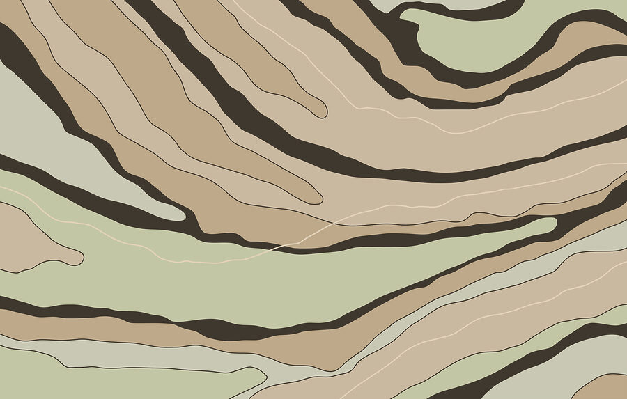 Linee astratte nelle calde tonalità della terra
