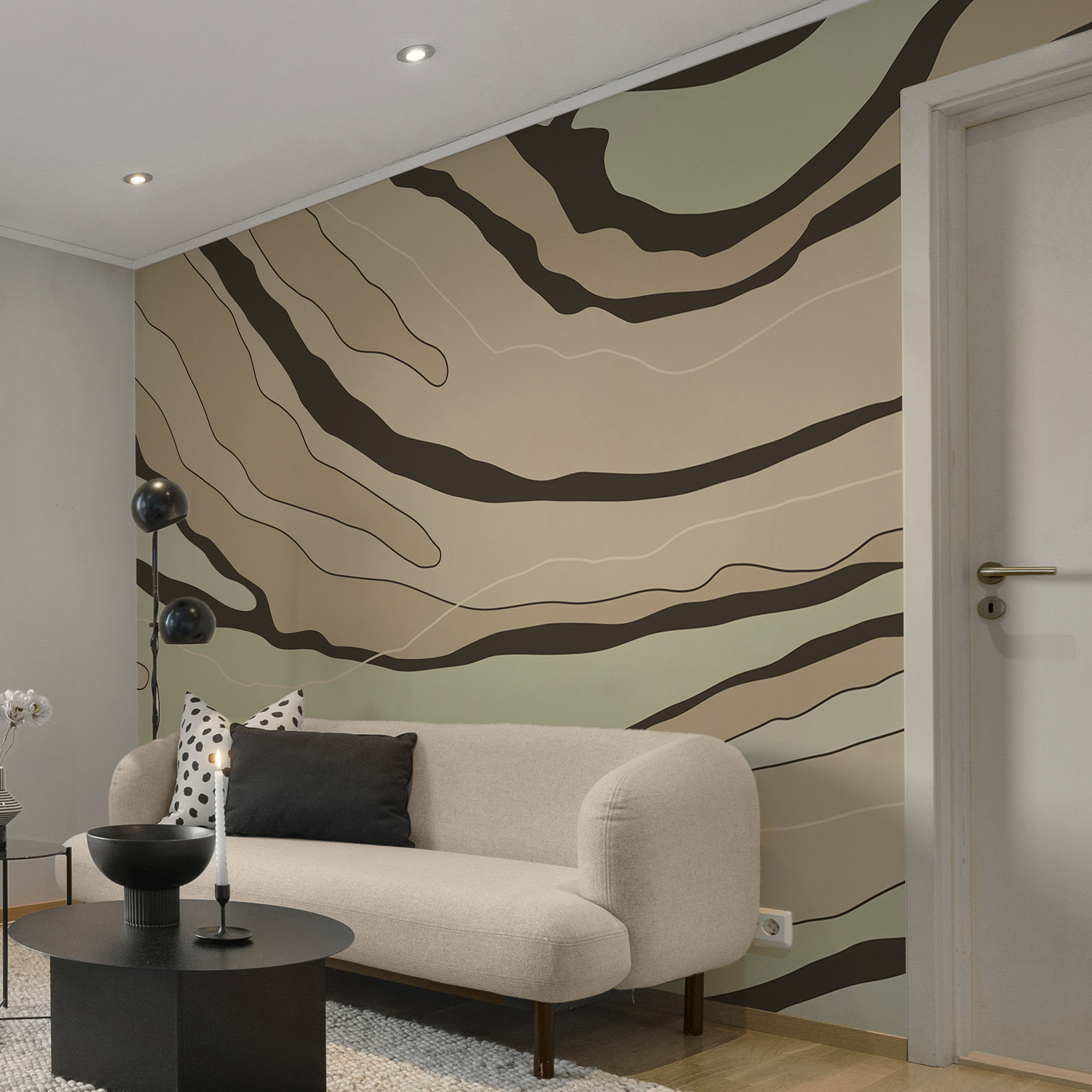 Linee astratte nelle calde tonalità della terra