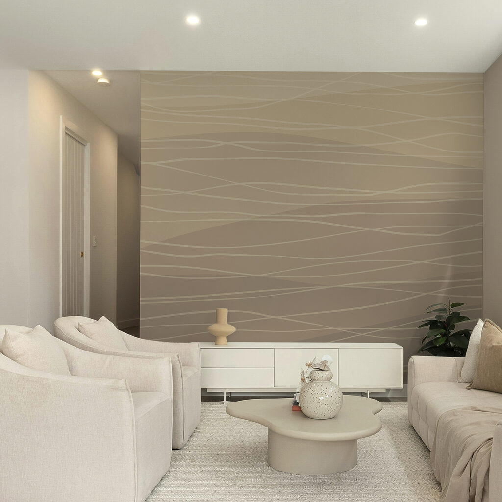 Linee ondulate bianche e marroni