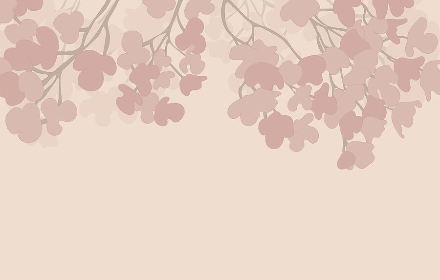 Fiori rosa su sfondo bianco