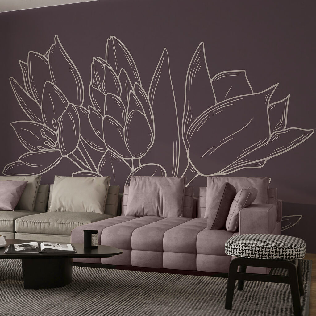 Delicate fioriture su un ricco sfondo