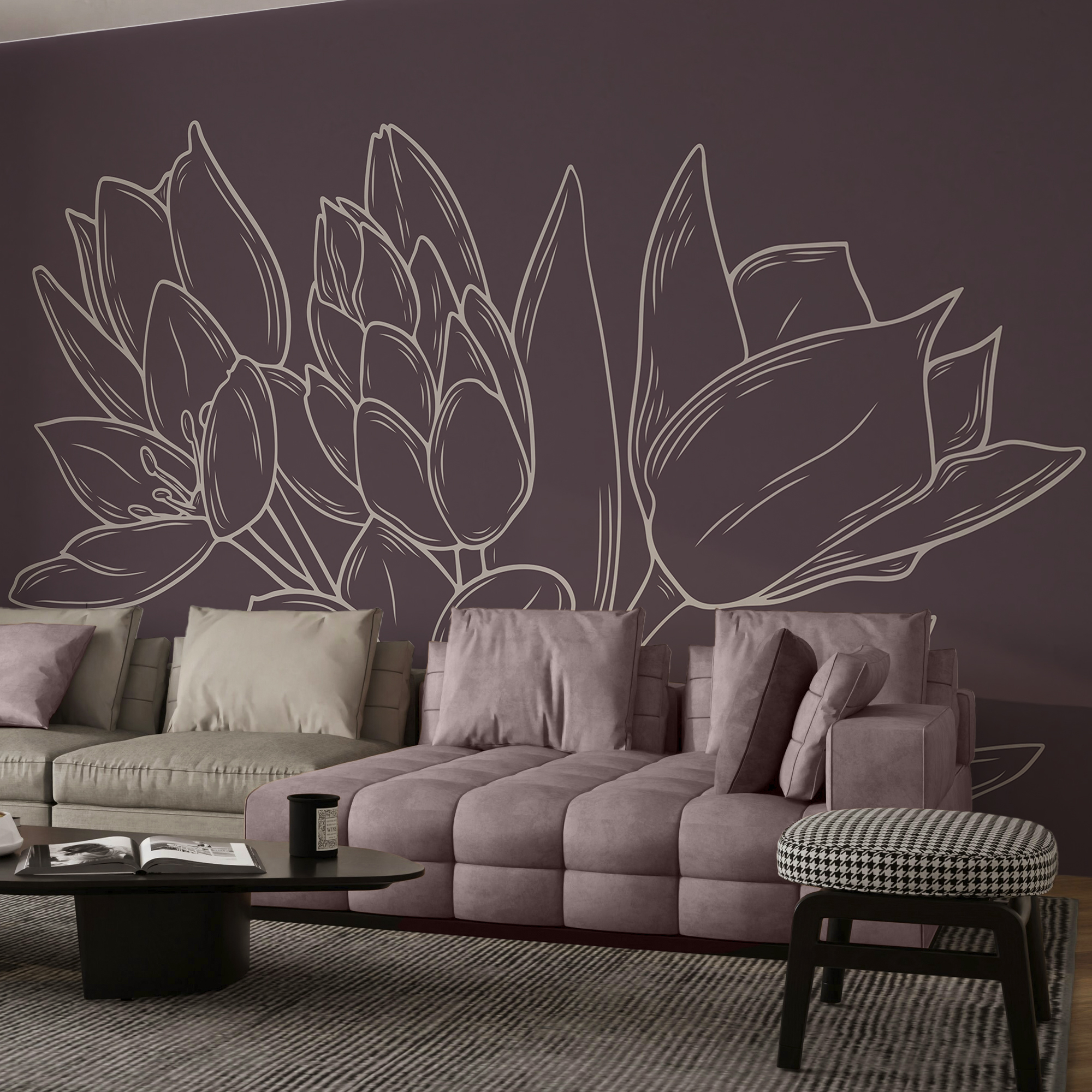 Delicate fioriture su un ricco sfondo