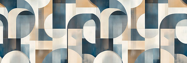 Opera d'arte colorata con forme curve Opera d'arte colorata con forme curve
