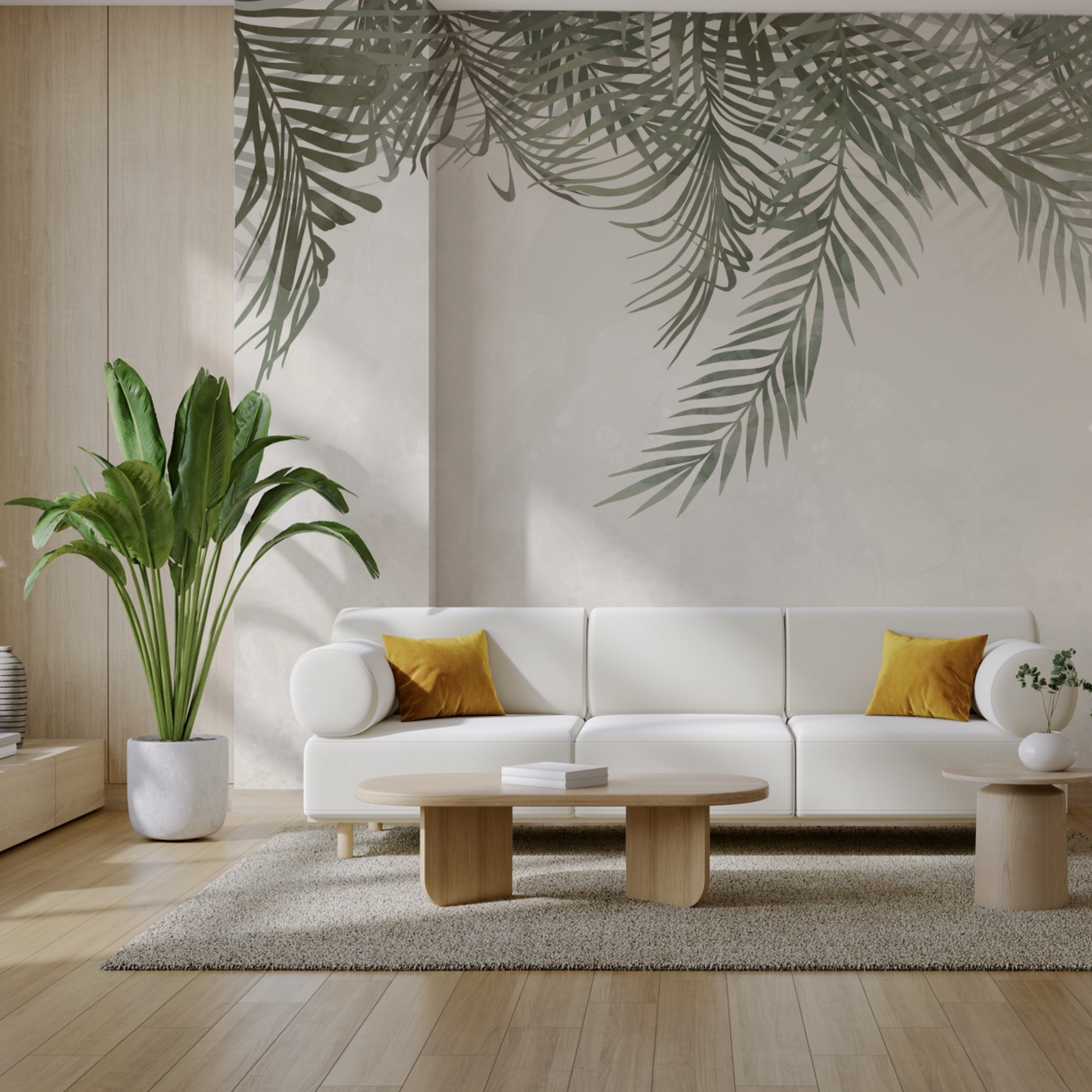 Fogliame delicato su uno sfondo morbido