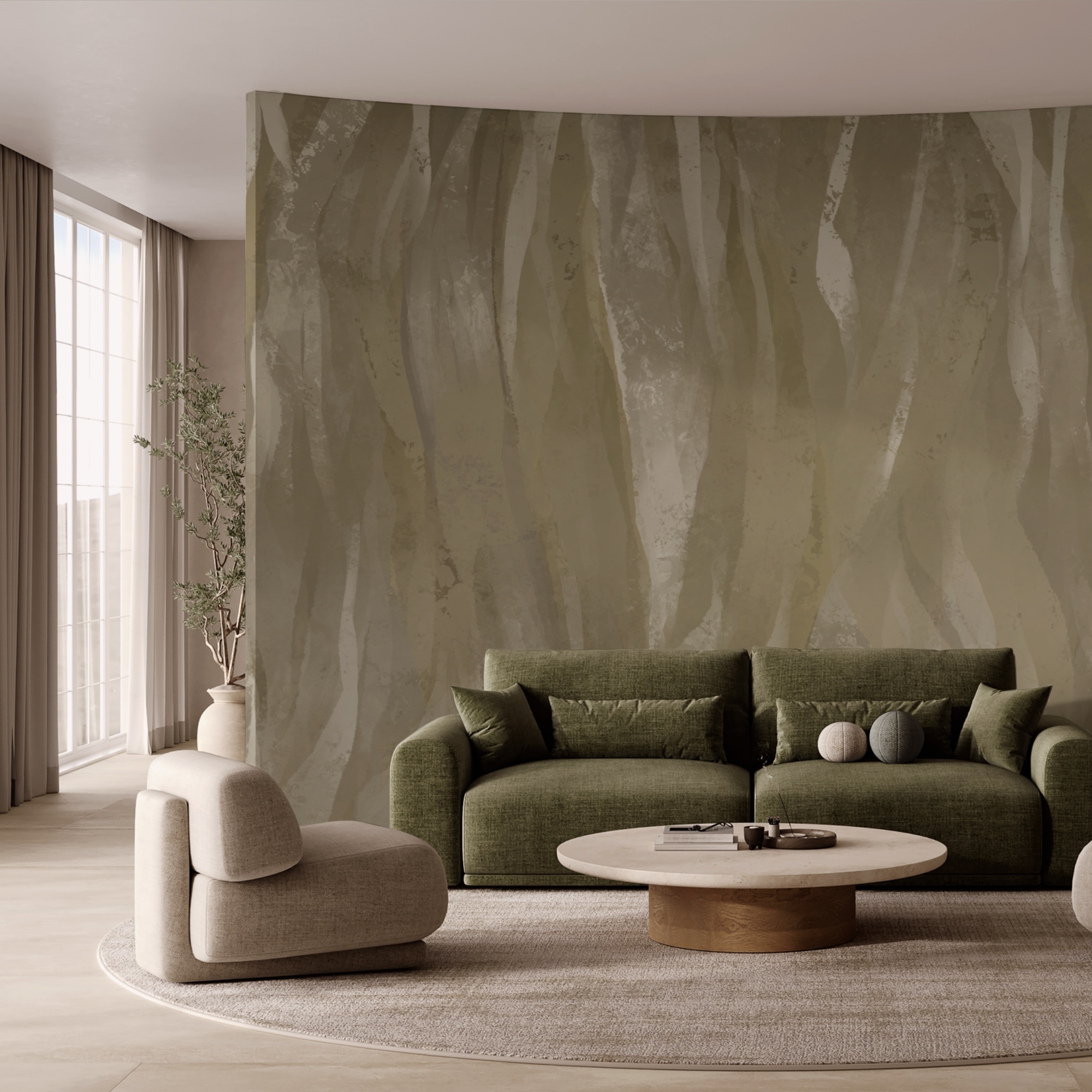 Morbido e fluente motivo a onde astratte