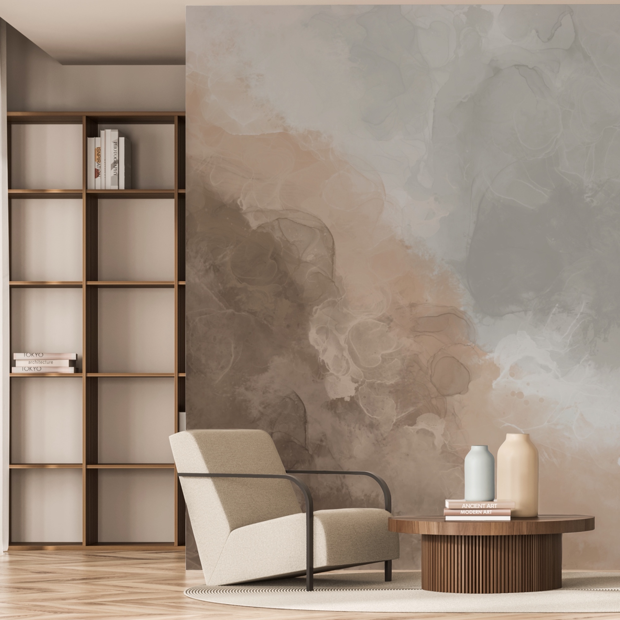 Tinte tenui che si fondono con la tranquillità