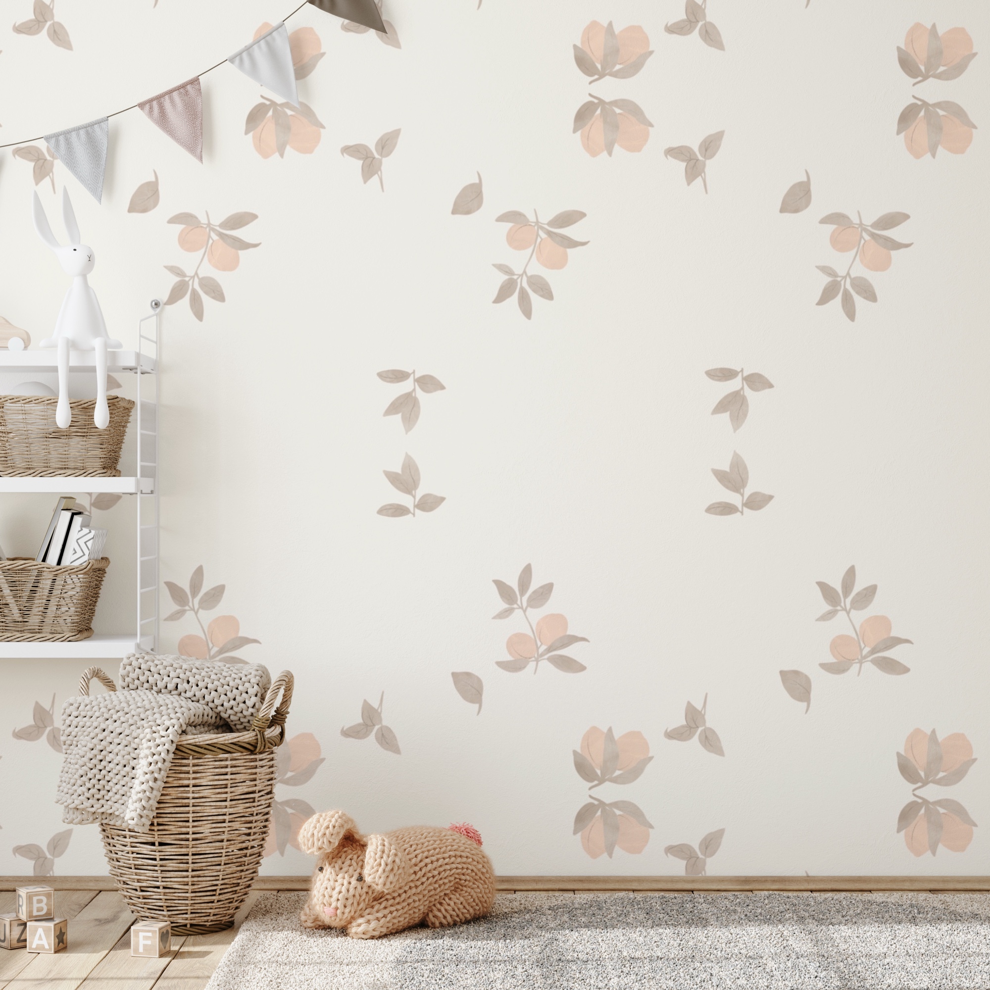 Motivo di foglie e fiori