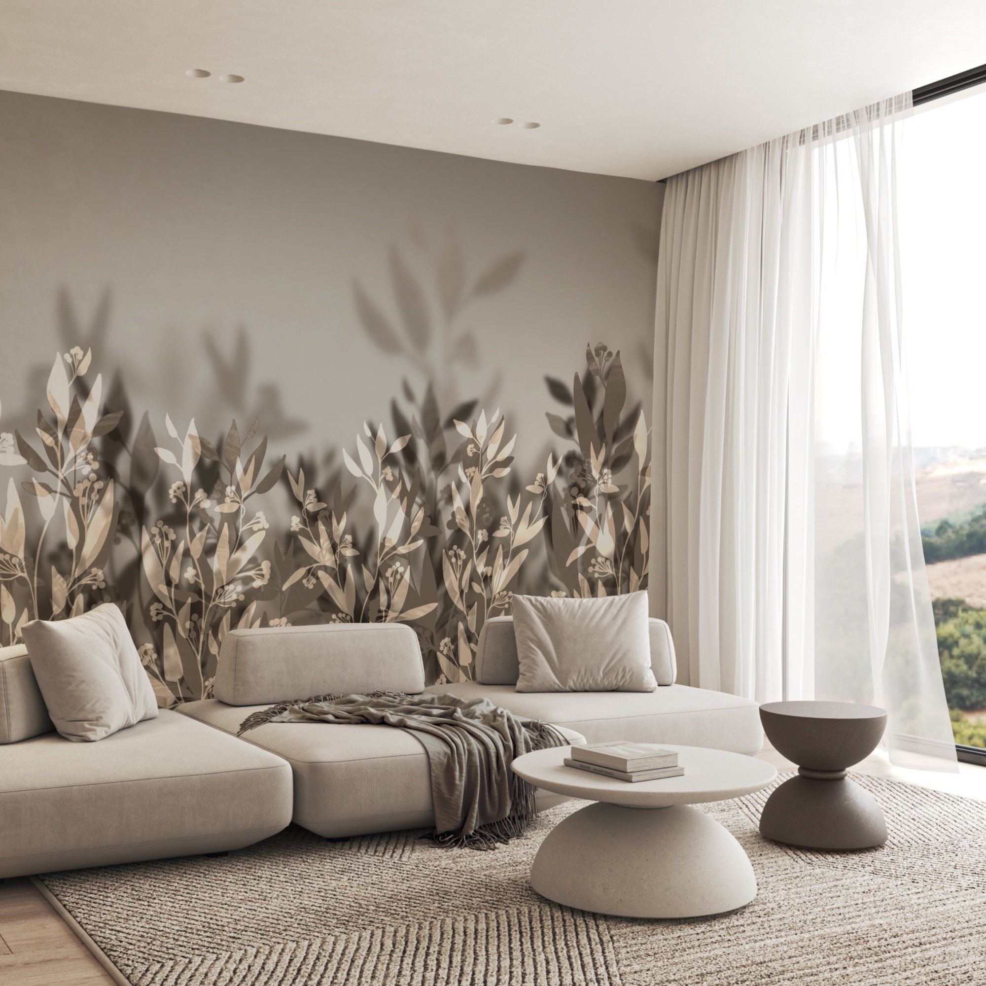 Foglie delicate in morbide ombre