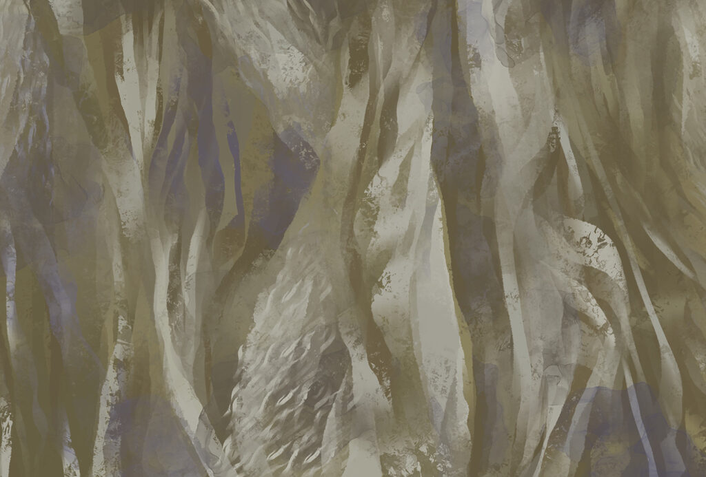 Abstract waves in soft colors