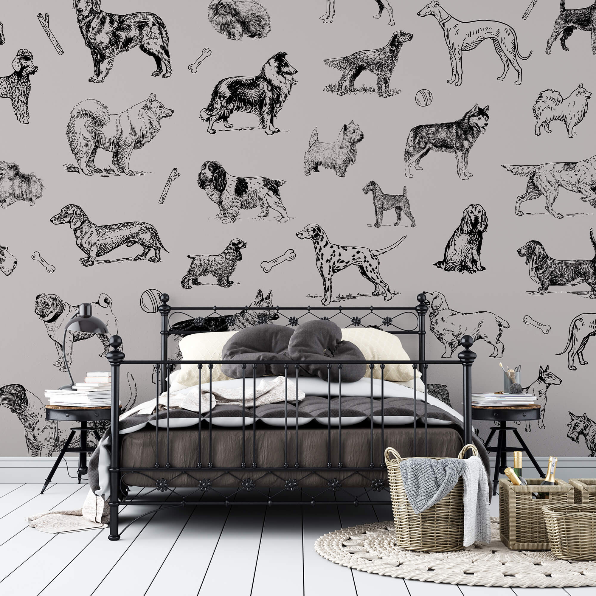 Gruppo di cani in pose diverse Gruppo di cani in pose diverse