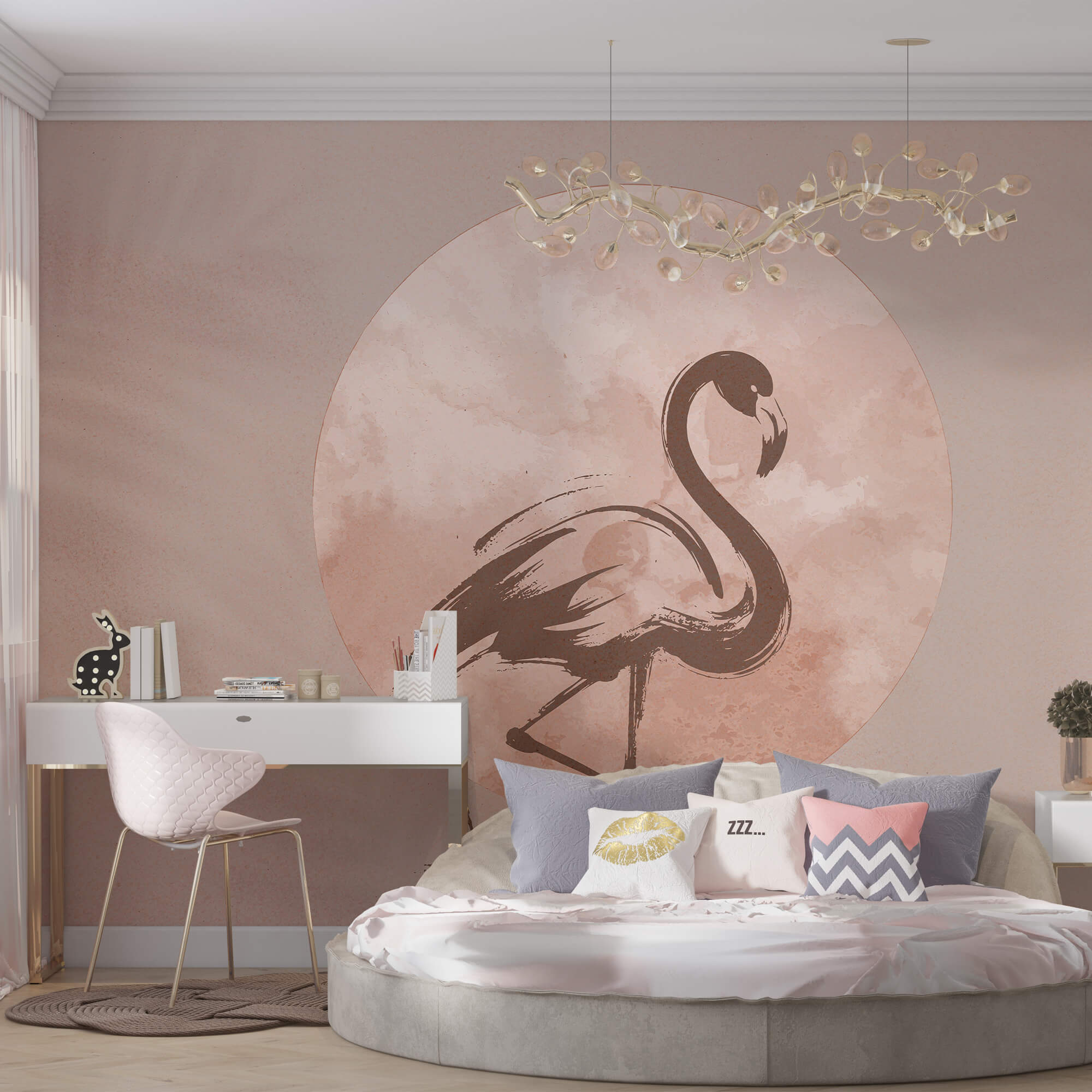 Disegno di fenicottero su carta