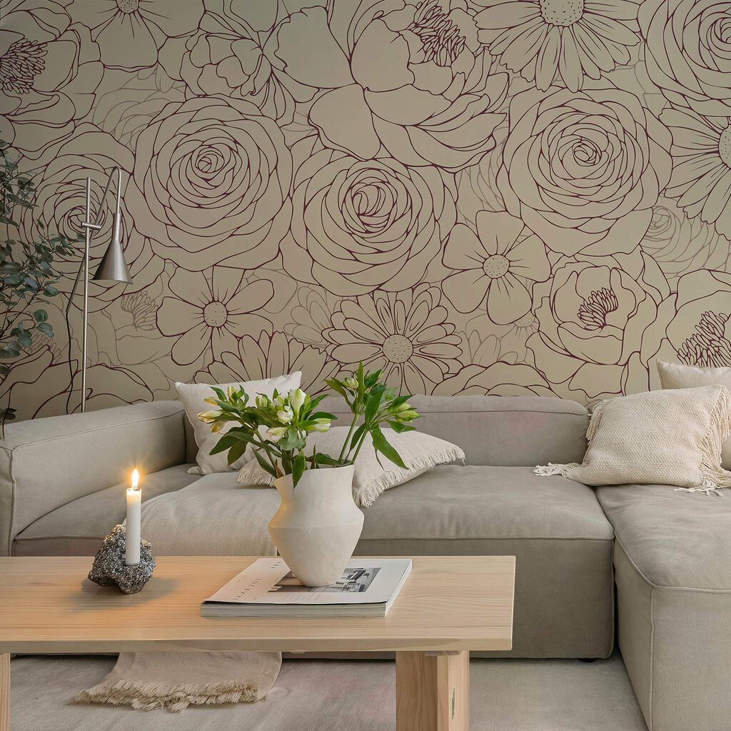 Motivo floreale in tonalità tenui Motivo floreale in tonalità tenui