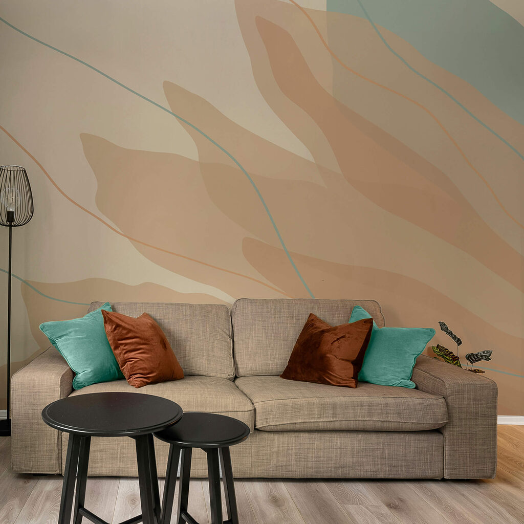 Forme fluide in toni caldi