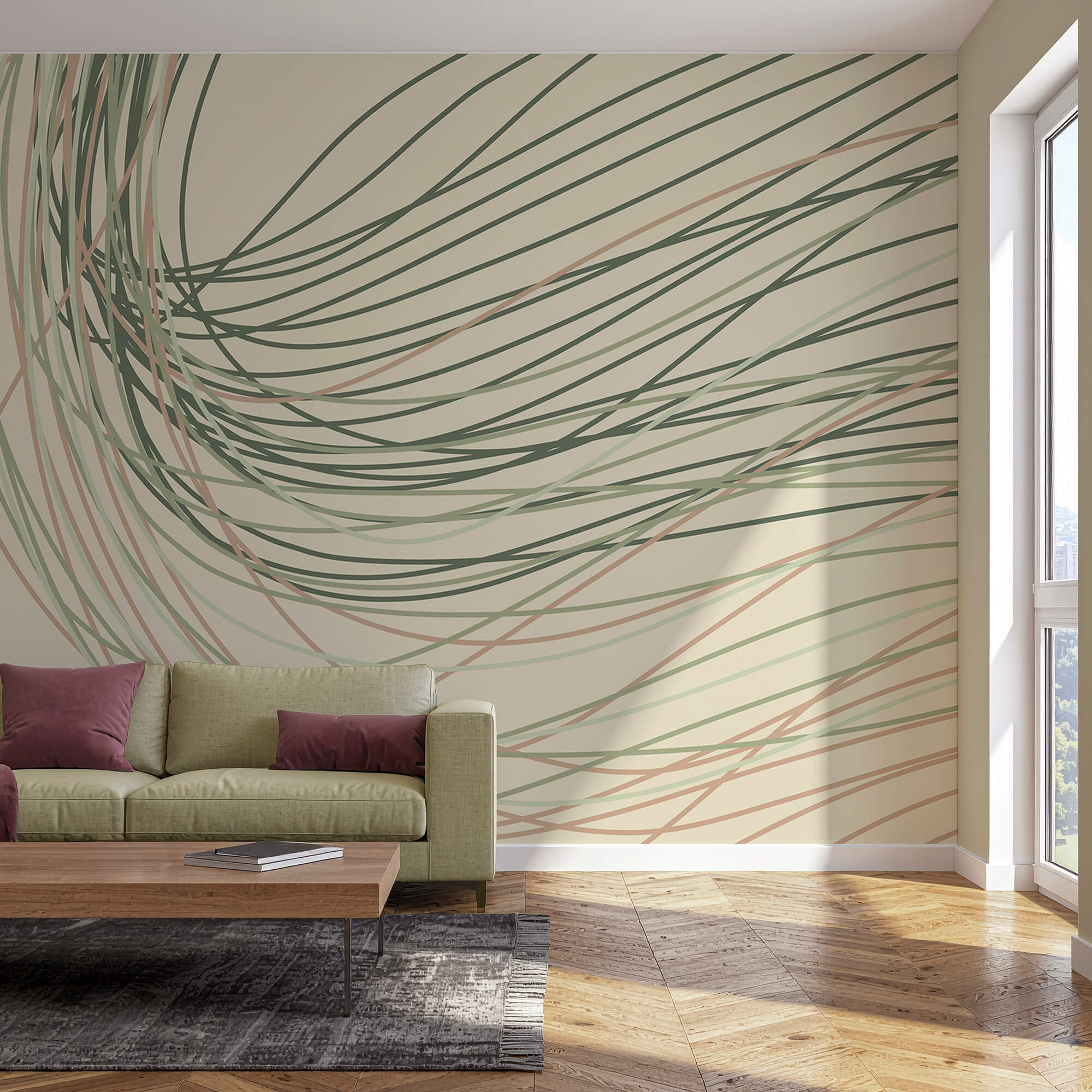 Linee fluide in morbide tonalità pastello