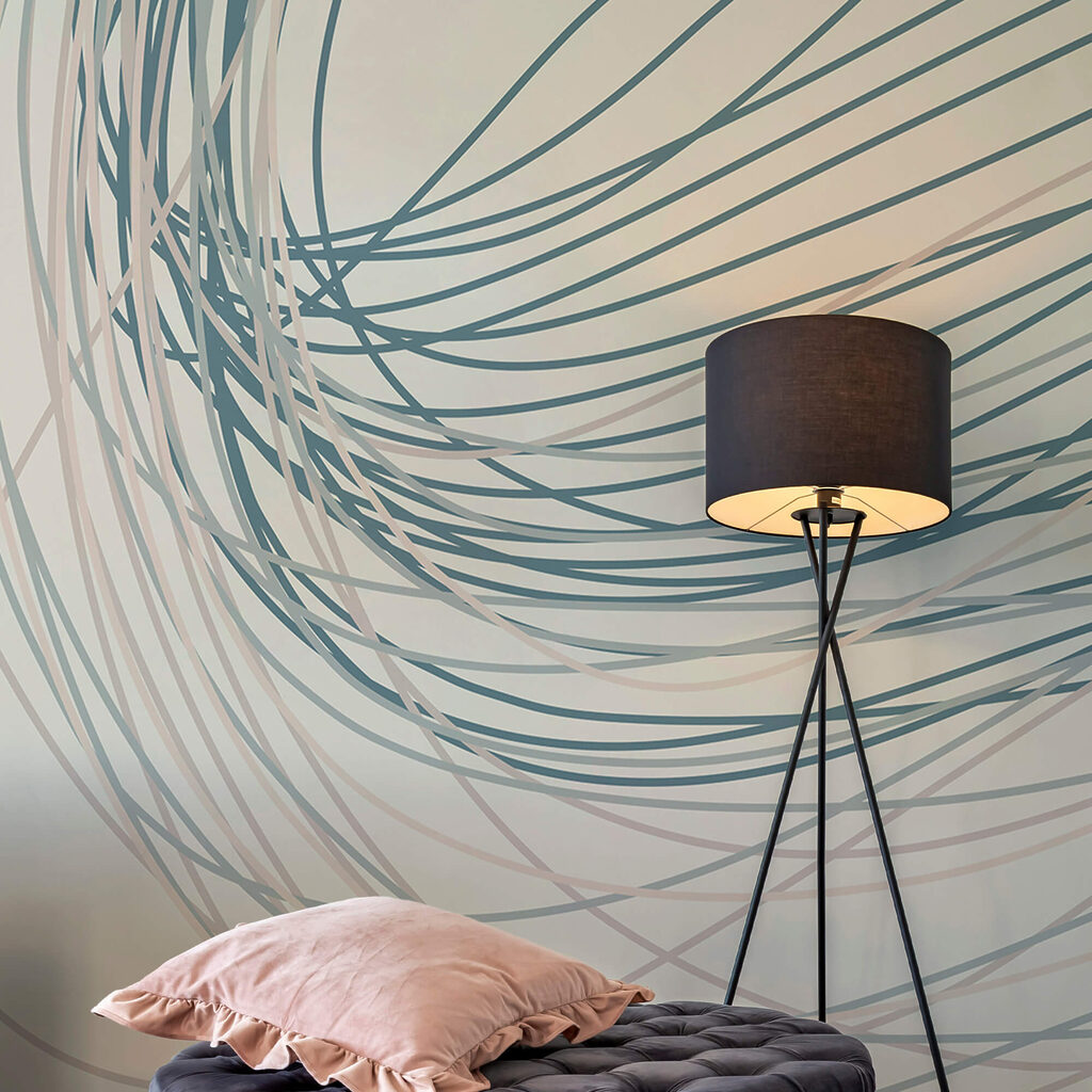 Le linee fluide creano un ritmo delicato