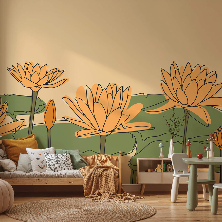 Murales Gruppo di fiori gialli