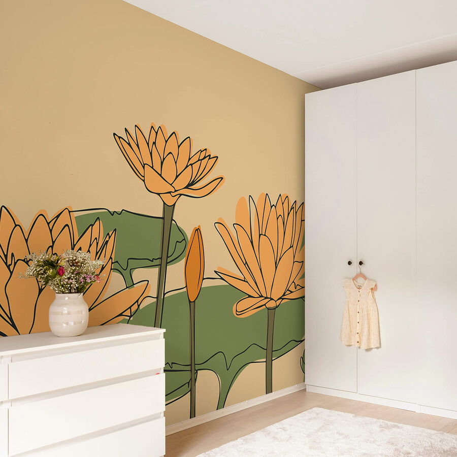 Murales Gruppo di fiori gialli
