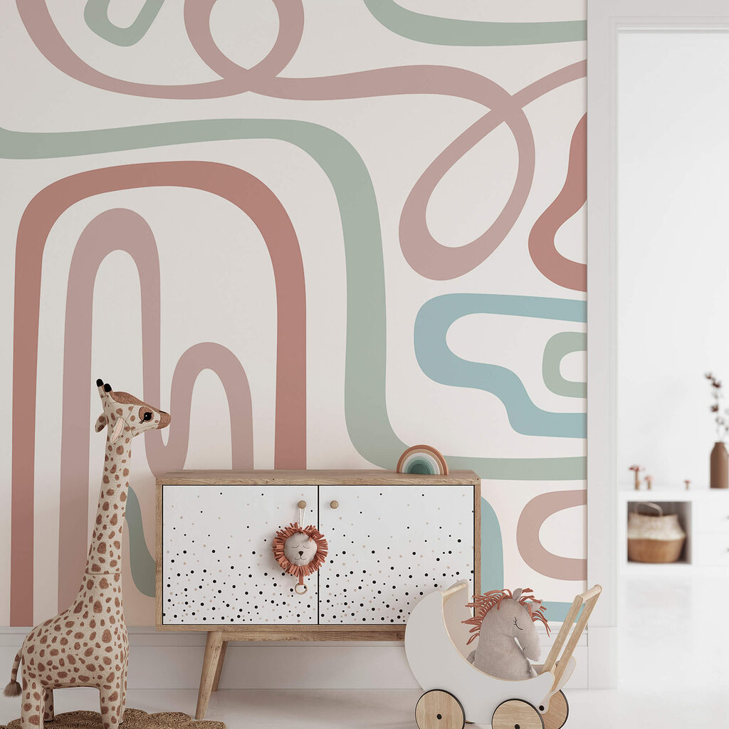 Linee colorate su sfondo bianco