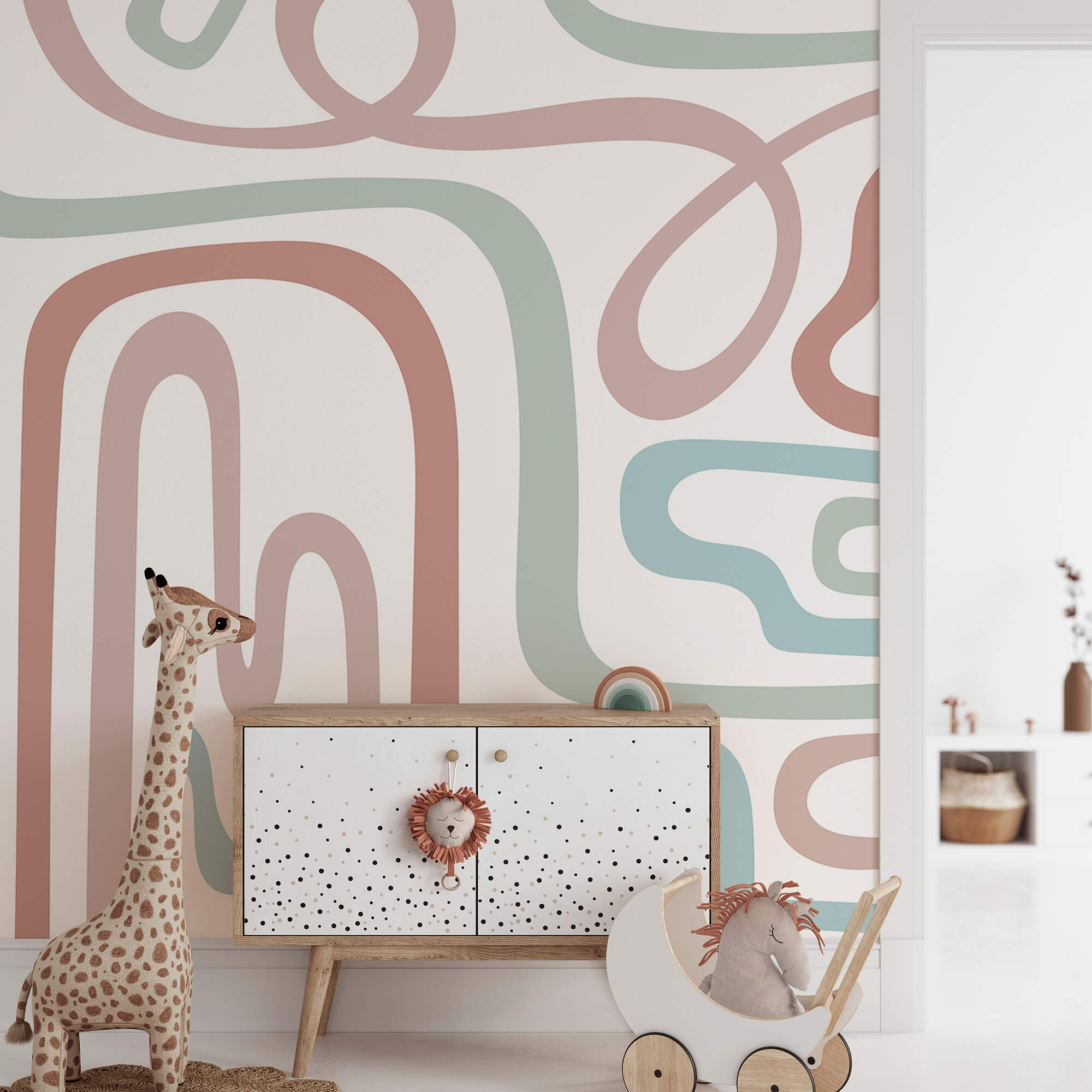 Linee colorate su sfondo bianco