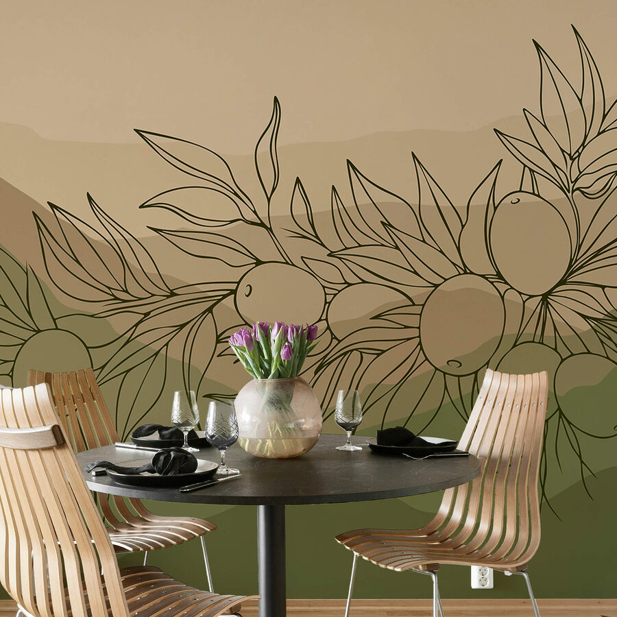 Murales Disegno di frutta su un ramo