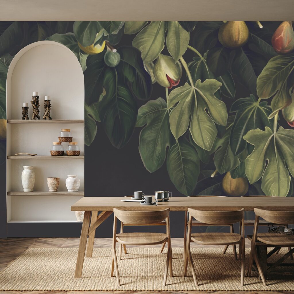 Fogliame rigoglioso con una vivace esposizione di frutti