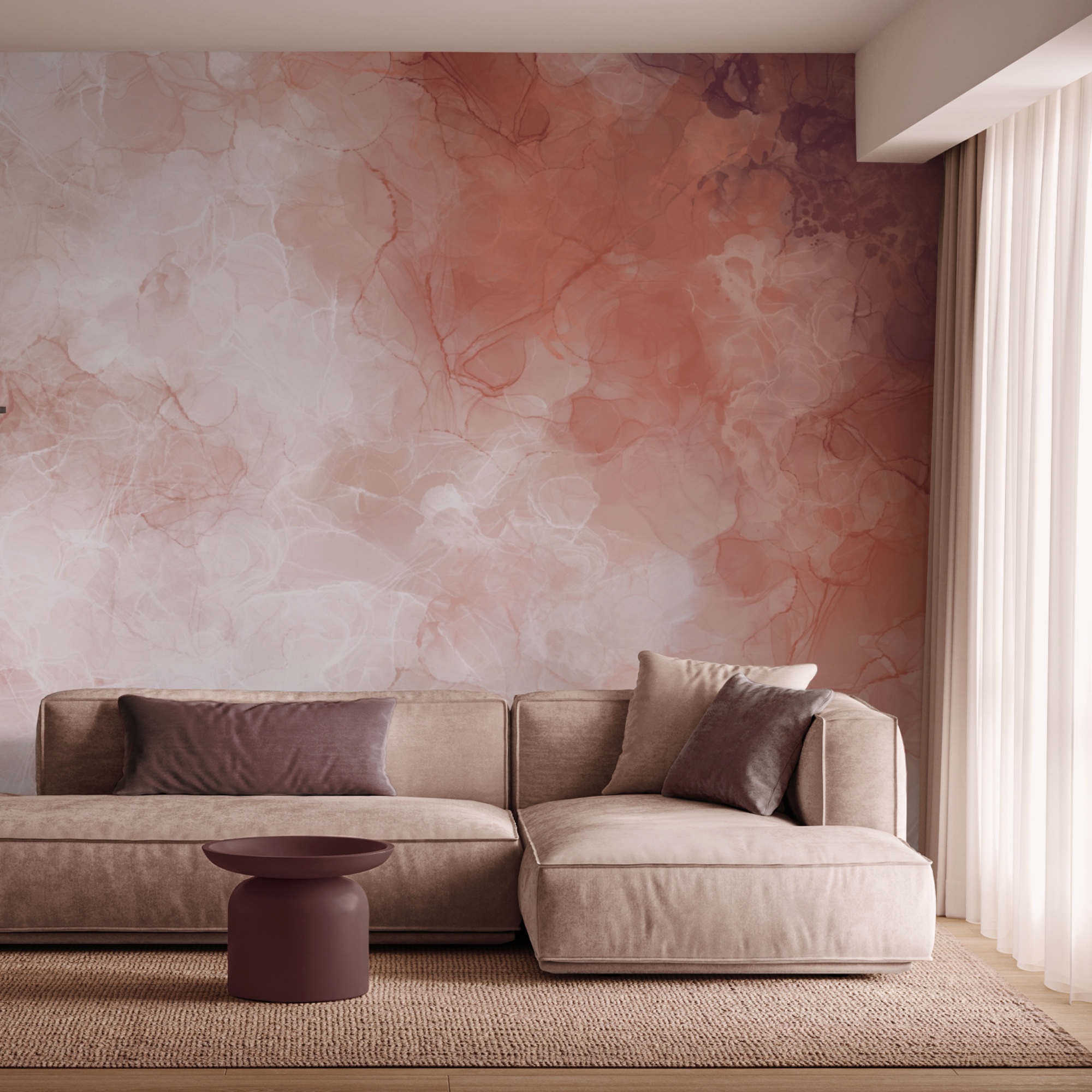 Le tonalità morbide si fondono in dolci onde