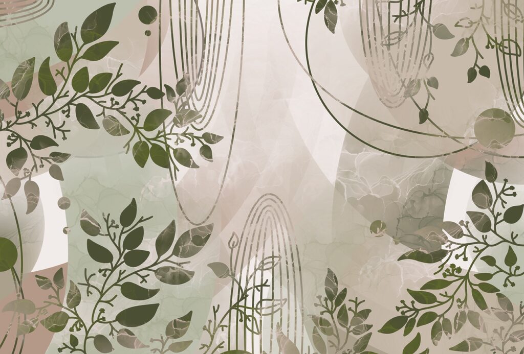 Disegno astratto in verde ispirato alla natura Disegno astratto in verde ispirato alla natura