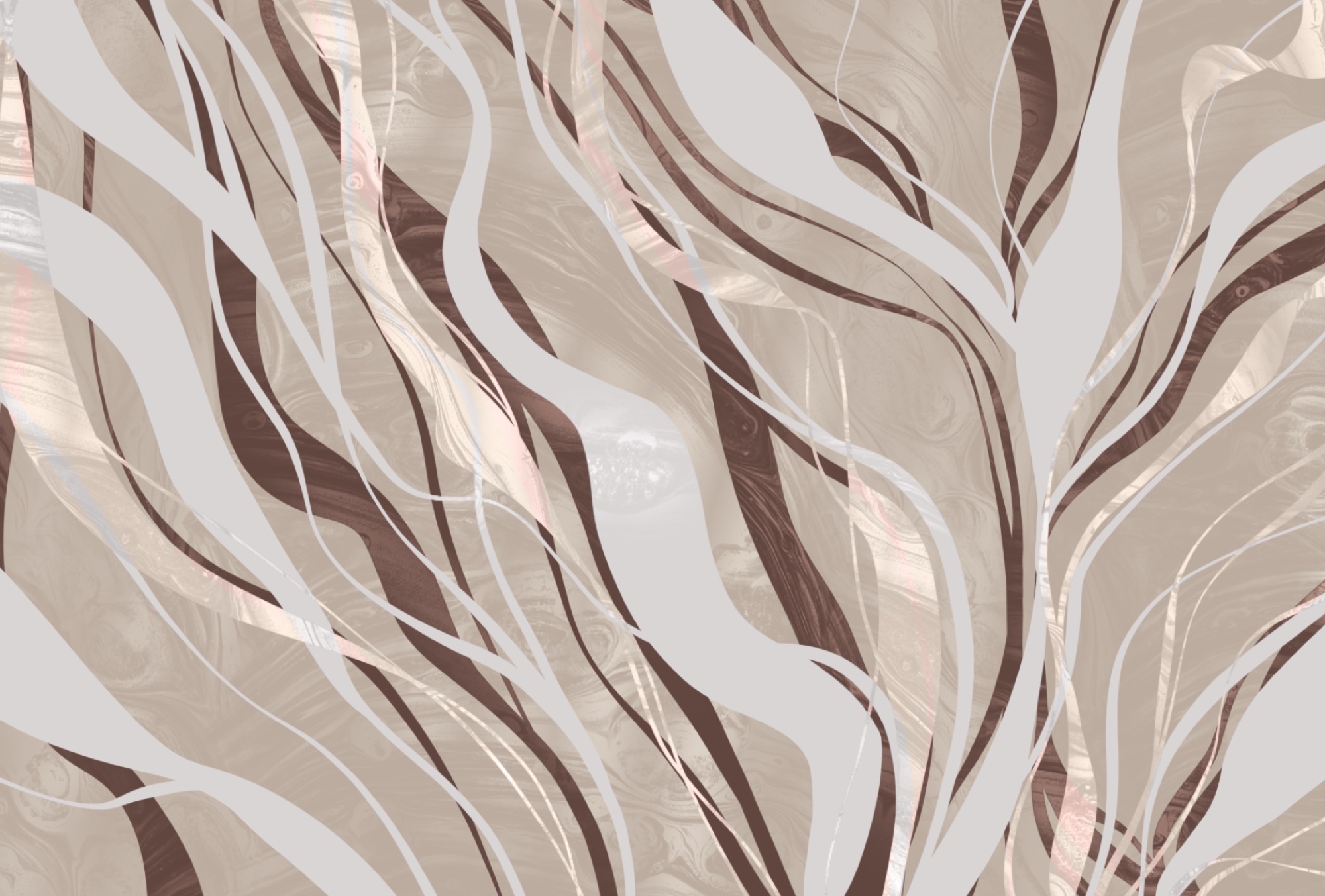 Brown and white swirls