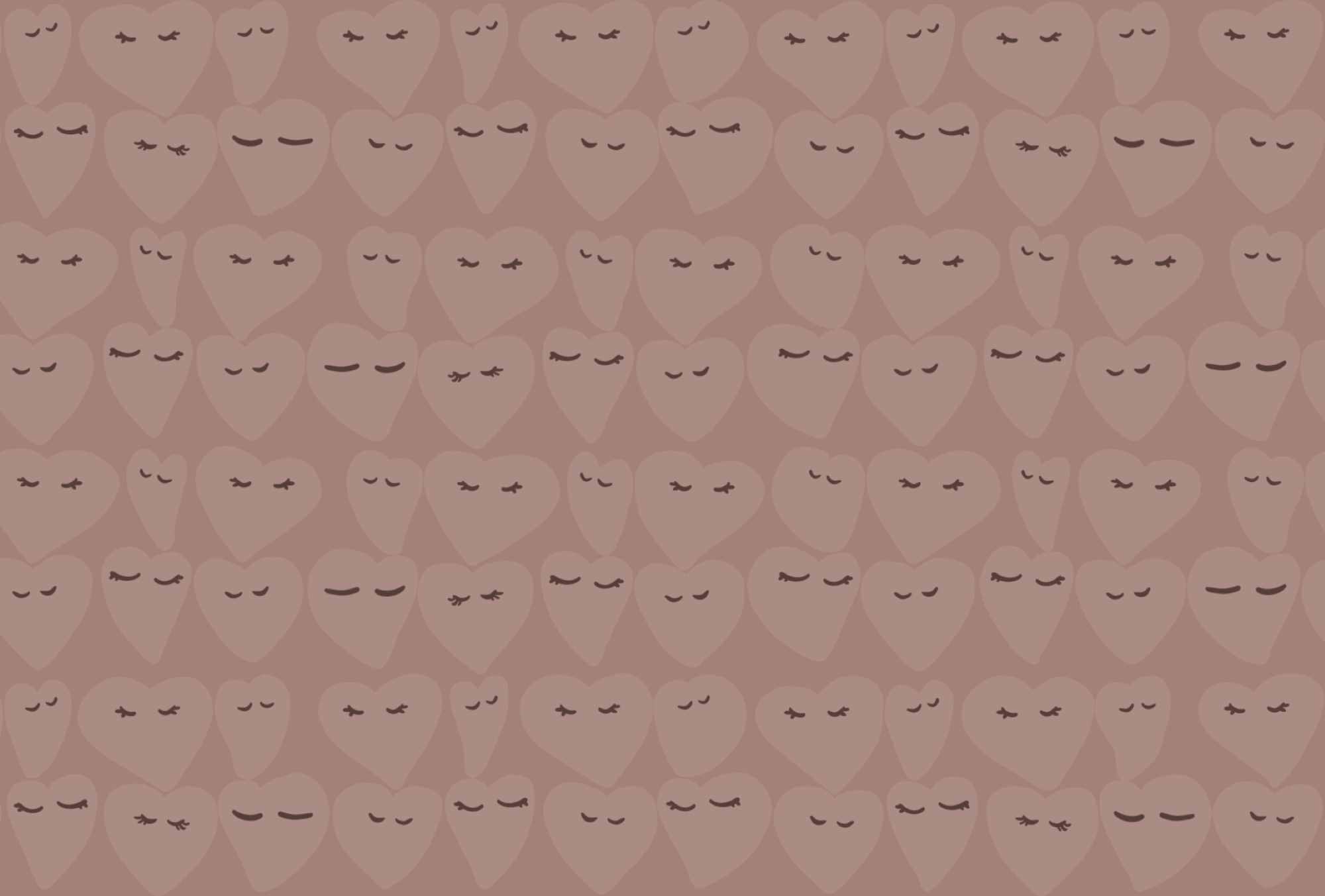 Heart patterns with playful expressions Heart patterns with playful expressions