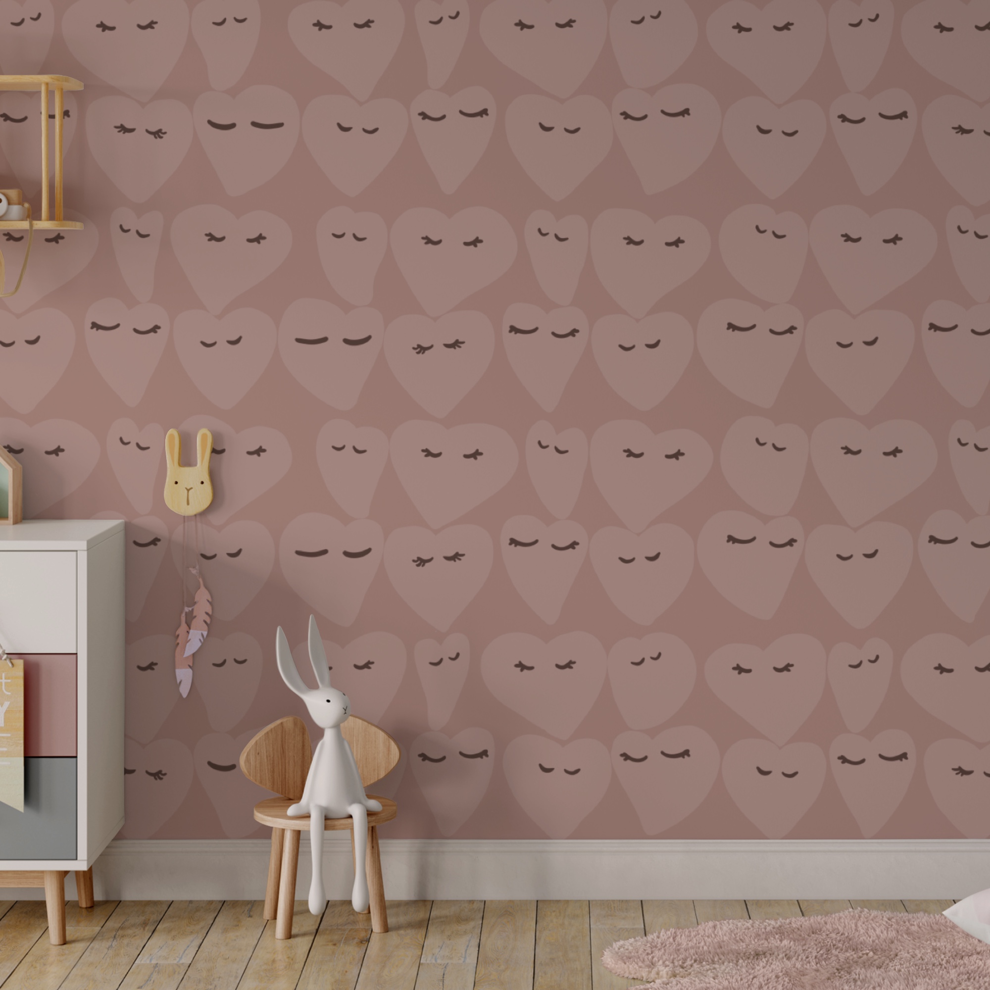 Modelli a cuore con espressioni giocose Modelli a cuore con espressioni giocose