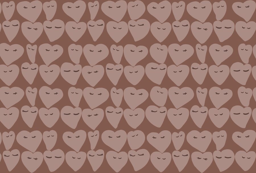 Modelli di cuore che diffondono gioia ovunque