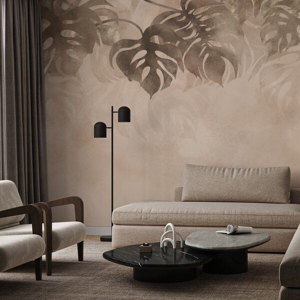 Fogliame elegante su sfondo morbido