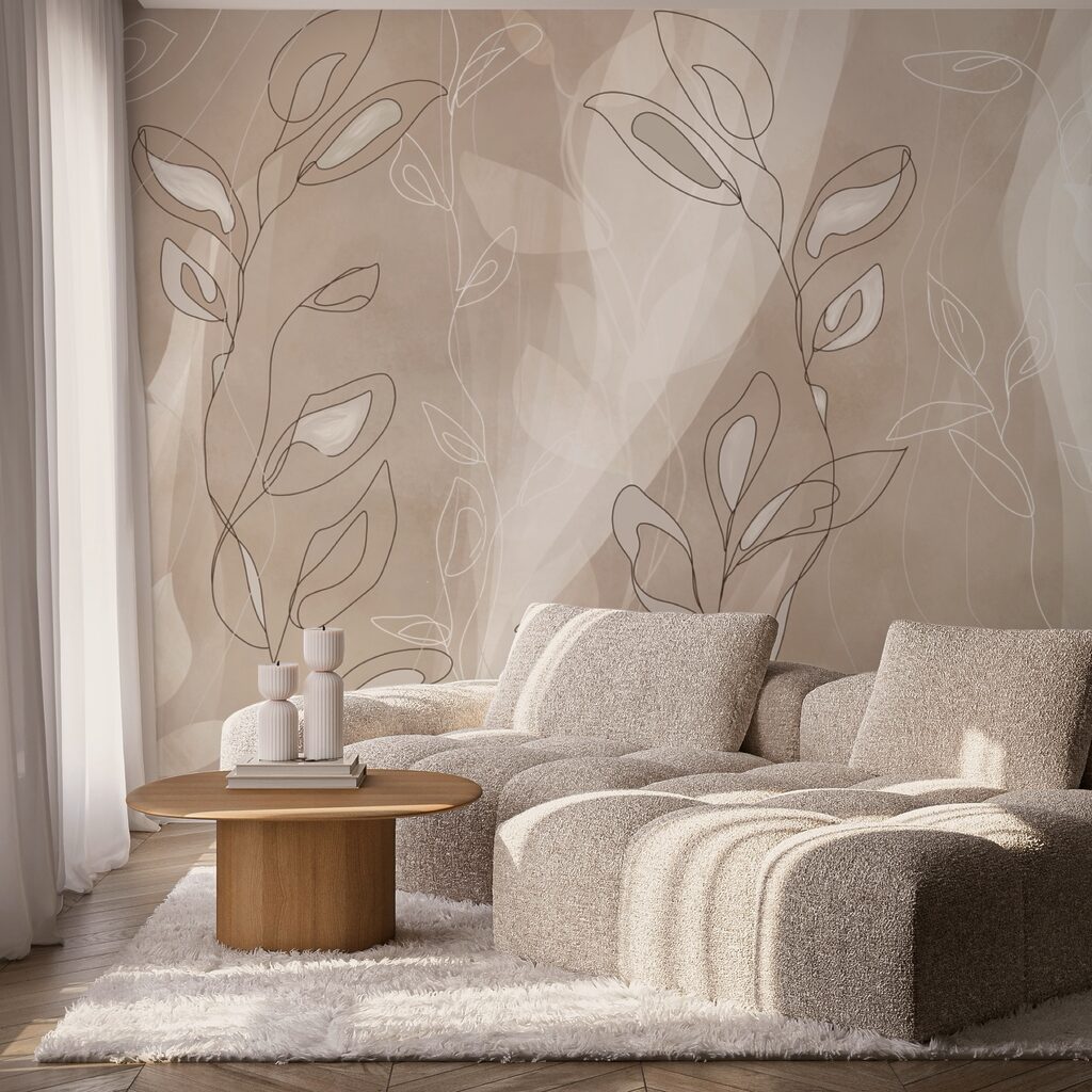 Linee morbide su uno sfondo delicato