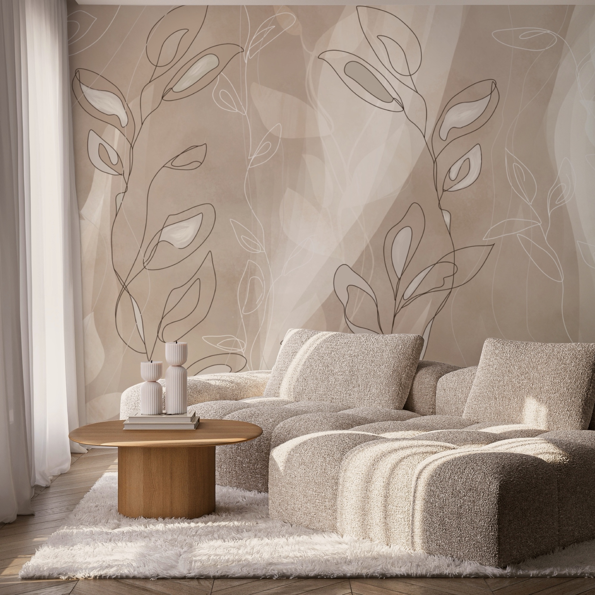 Linee morbide su uno sfondo delicato