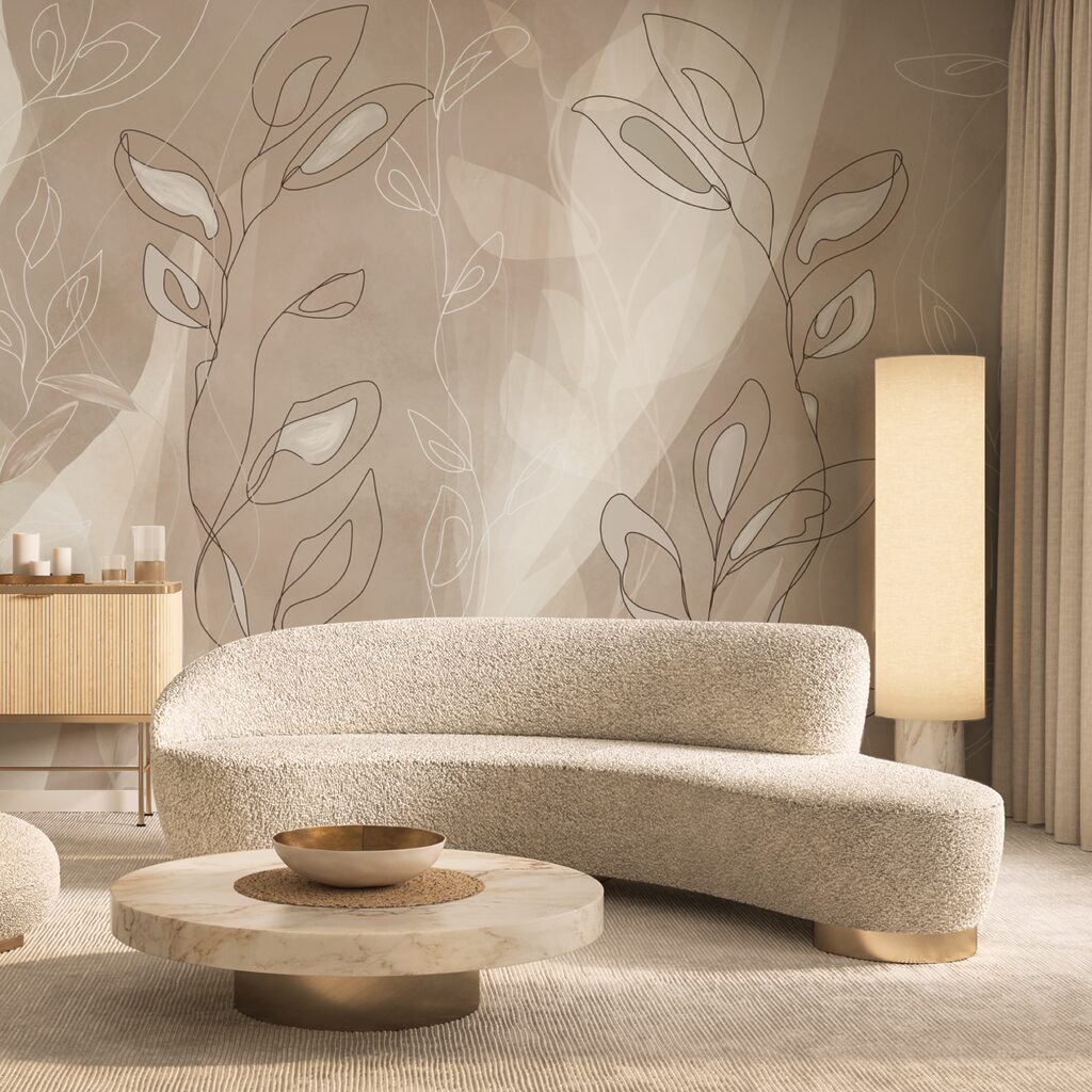 Linee morbide su uno sfondo delicato