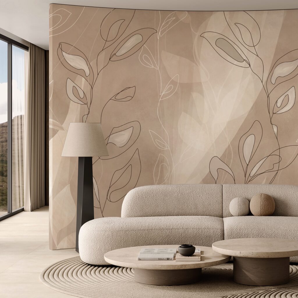 Linee morbide su uno sfondo delicato