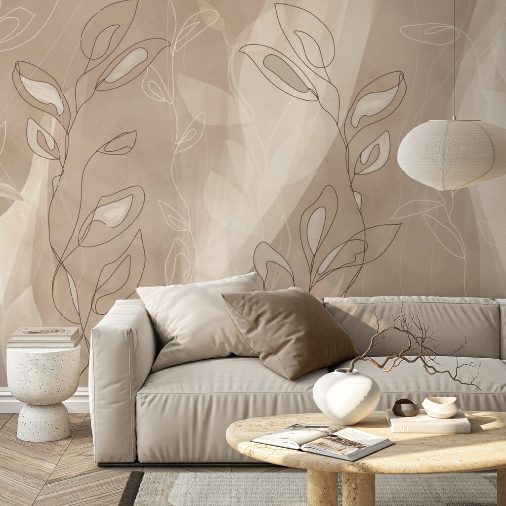 Linee morbide su uno sfondo delicato