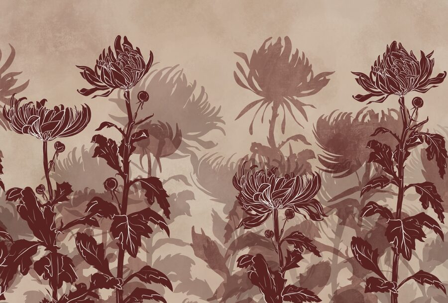 Disegno di fiori e foglie