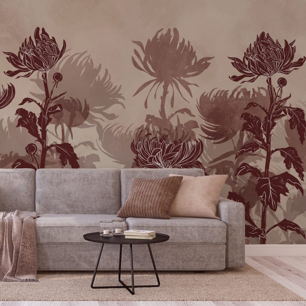 Disegno di fiori e foglie