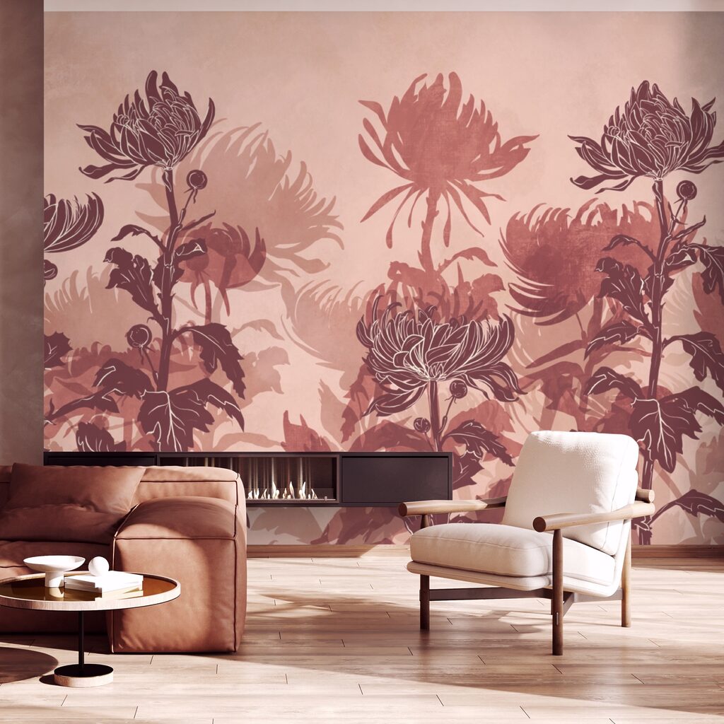 Disegno di fiori e foglie