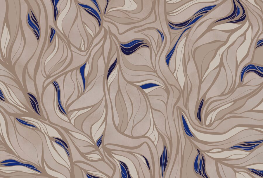Schema di linee blu e abbronzate