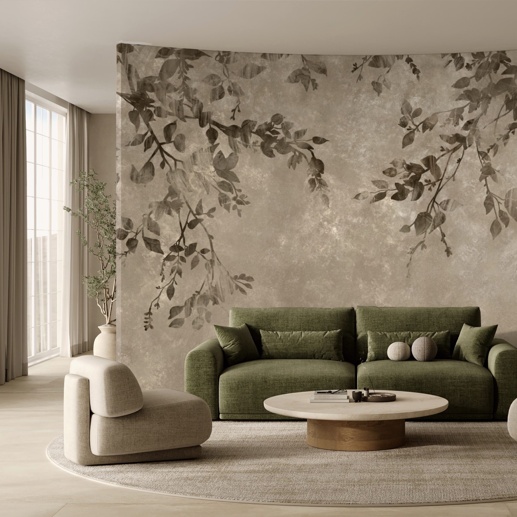 Rami di alberi con foglie