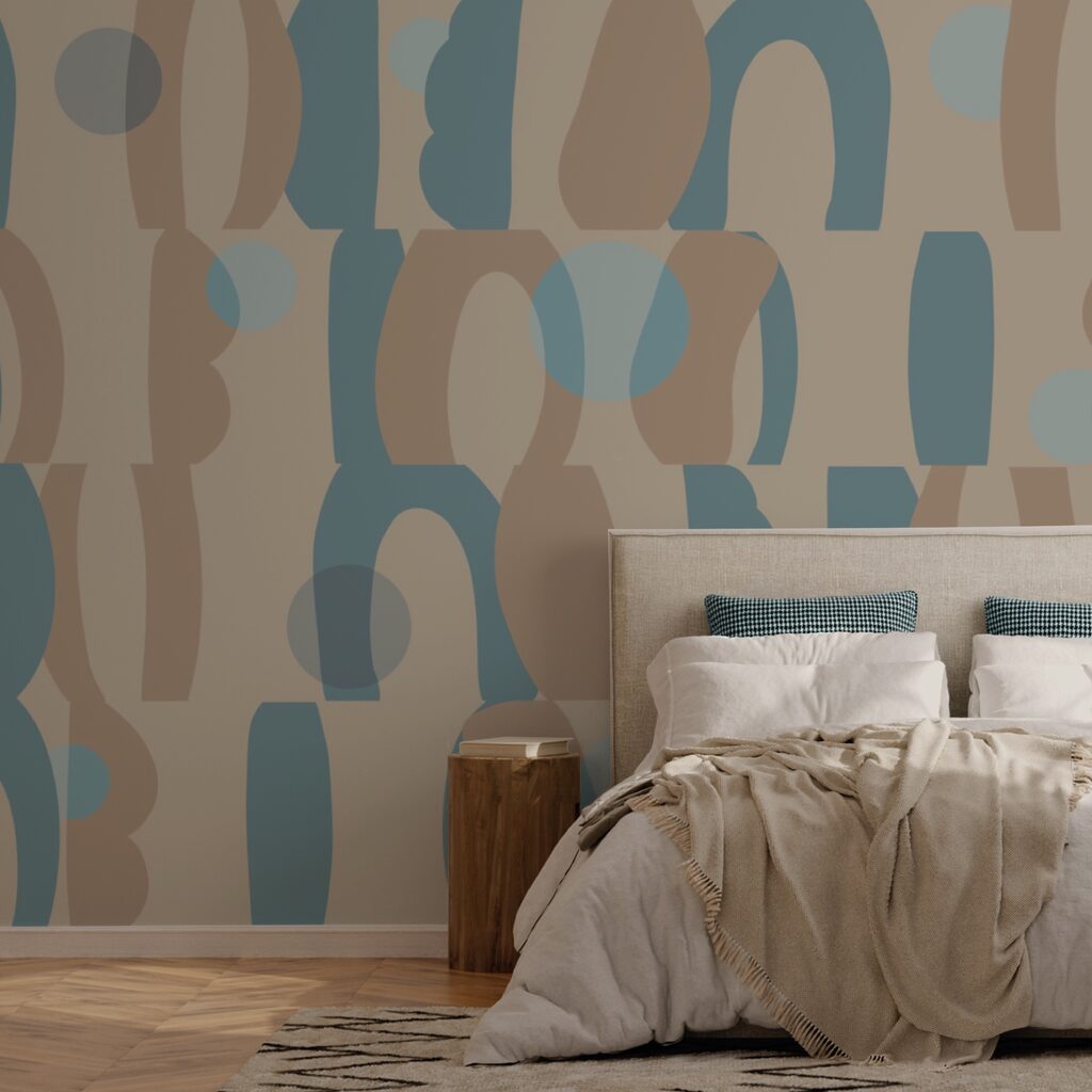 Motivo di forme blu e marroni