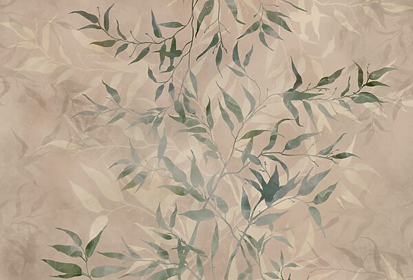 Motivo di foglie su sfondo beige Motivo di foglie su sfondo beige