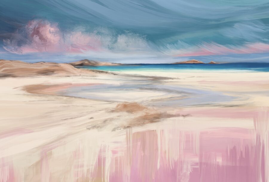 Pittura di una spiaggia