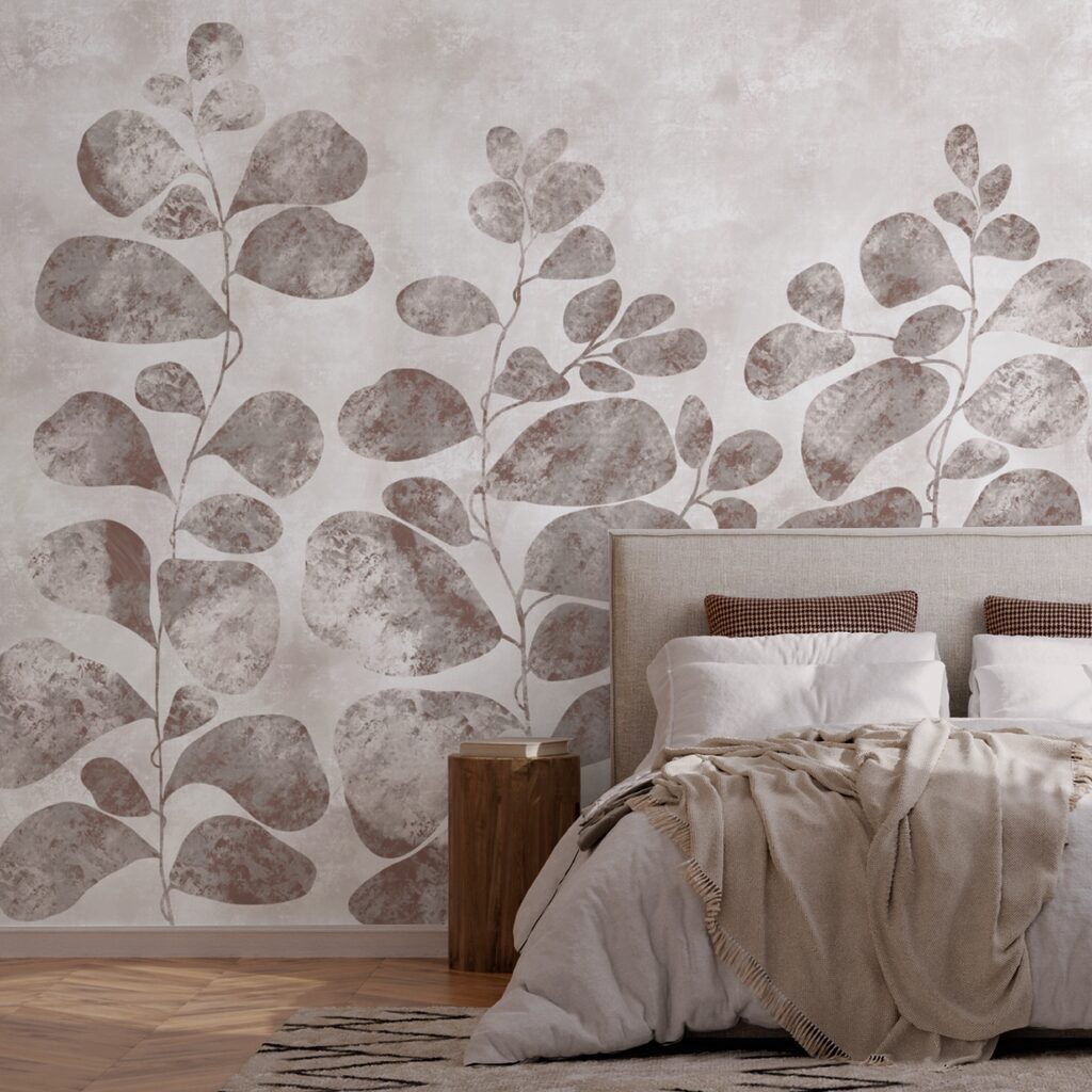 Foglie morbide su uno sfondo tenue