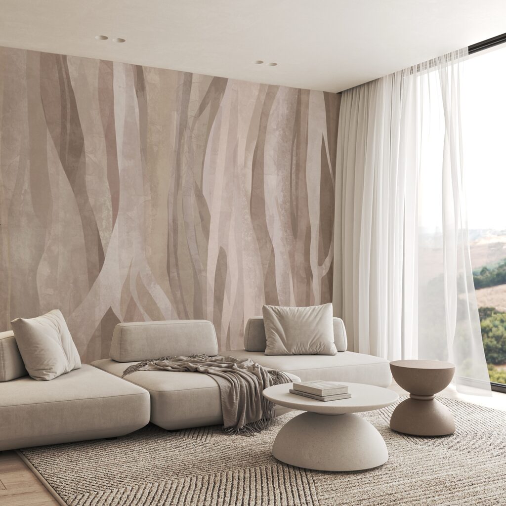 Motivi naturali astratti in tonalità tenui